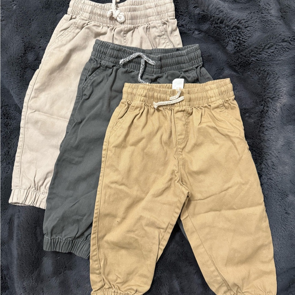 H&M Kids Sweatpants Set - Cream, Gray, Tan